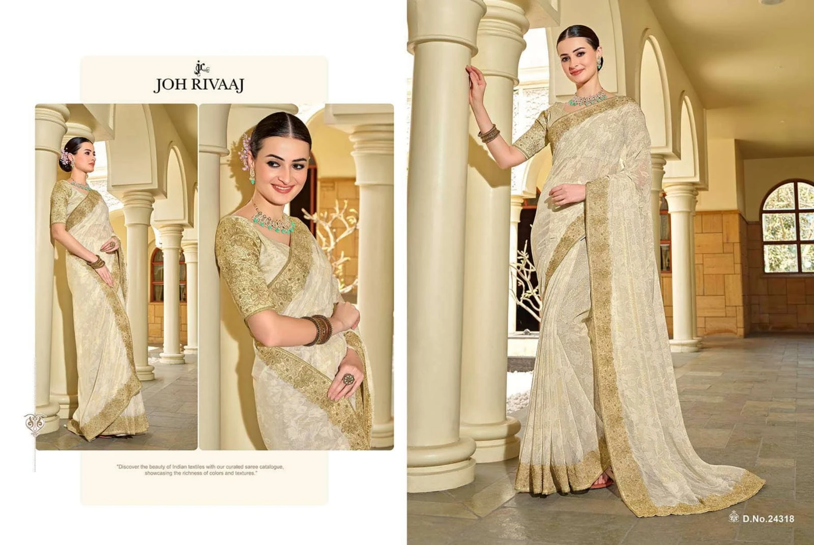 Joh Rivaaj Joshika Orgenza Silk Wholesale Fancy Sarees Catalog — Wholesale Sarees, MPA wholesale from Surat — view 7
